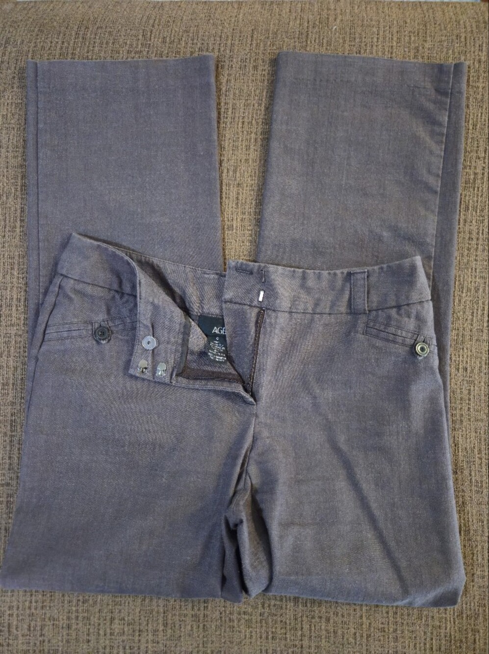 Sz 6 Classic Tailored Brown Dress Pants